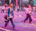Chongqing Exhibition Center color run in young people