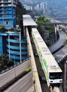 Chongqing monorail System Royalty Free Stock Photo