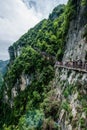 Chongqing Yunyang Longtan National Geopark Canyon Plank Road