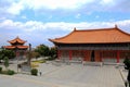 Chongshen temple and Three Pagodas in Dali. Yunnan province. China. Royalty Free Stock Photo