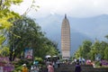 Chongsheng temple three pagodas in yunnan, China Royalty Free Stock Photo