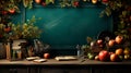 chool background with a chalkboard pattern and elements like apples, books, and pencils symbolizing the learning environment.