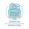 Choose city concept icon