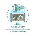 Choose city concept icon