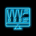 choose color lighting on computer screen neon glow icon illustration Royalty Free Stock Photo