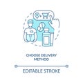 Choose delivery method concept icon