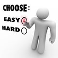 Choose Easy Or Hard - Difficulty Levels Royalty Free Stock Photo
