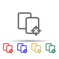 Choose folder document multi color style icon. Simple thin line, outline vector of web icons for ui and ux, website or mobile Royalty Free Stock Photo