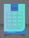 Choose goals for next year worksheet design template Royalty Free Stock Photo
