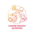 Choose healthy nutrition concept icon Royalty Free Stock Photo