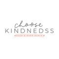 Choose kindness typography lettering card