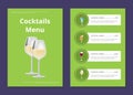 Choose Refreshing Alcohol Beverage Bar Card Vector