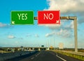 Choose the right way, yes or no Royalty Free Stock Photo