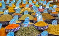 Choose some Persian spices, Vakil Bazaar, Shiraz, Iran Royalty Free Stock Photo