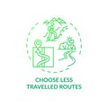 Choose less travelled routes concept icon Royalty Free Stock Photo