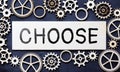 CHOOSE word made with building blocks Royalty Free Stock Photo