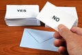 Choose yes or no for a referendum