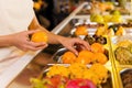 Choosing the freshest fruits. Royalty Free Stock Photo