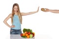 Choosing healthy eating concept. Royalty Free Stock Photo