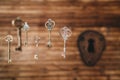 Choosing the right key, metaphorical to make right decisions Royalty Free Stock Photo