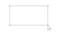 Choosing size of web rectangle. Frame selection changeable by mouse cursor in length and size.
