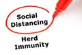 Choosing Social Distancing Over Herd Immunity Concept Royalty Free Stock Photo
