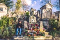Chopin grave with flowers, Pere-Lachaise cemetery