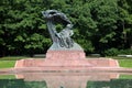 The Chopin Statue in Lazienki Park, Warsaw, Poland.