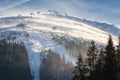 Chopok mount in Low Tatras, popular ski resort in Slovakia Slovensko. Beautiful winter landscape