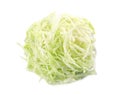 Chopped cabbage on white background