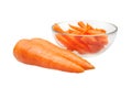 Chopped carrot isolated