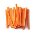 Chopped carrots on a white background Royalty Free Stock Photo