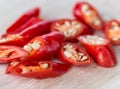 Chopped Chillies Represents Red Pepper And Burning Royalty Free Stock Photo