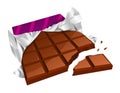 Chopped chocolate bar