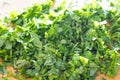 Chopped coriander, cilantro, or Chinese parsley