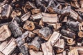 Chopped Fire Wood Logs Stack Pile Background Royalty Free Stock Photo