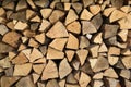 Chopped firewood woodpile close-up background Royalty Free Stock Photo