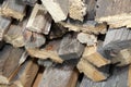 Chopped firewoods prepared for firing Royalty Free Stock Photo