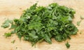 Chopped flat-leaf parsley Royalty Free Stock Photo