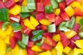 Chopped fresh colored Bell Pepper Royalty Free Stock Photo