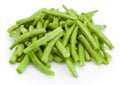 Chopped green beans isolated on white background Royalty Free Stock Photo