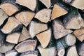 Chopped logs for a bath furnace Royalty Free Stock Photo