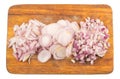 Chopped Onions On Chopping Board V Royalty Free Stock Photo