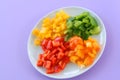 Chopped peppers Royalty Free Stock Photo