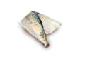 Chopped raw mackerel isolated on a white background Royalty Free Stock Photo