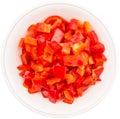 Chopped Red Capsicums III Royalty Free Stock Photo
