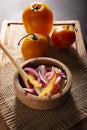 Chopped Red Onion with Chili Royalty Free Stock Photo