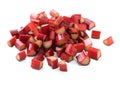 Chopped red rhubarb Royalty Free Stock Photo