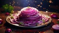 chopped rings of fresh red onion adding piquancy and brightness to the dish