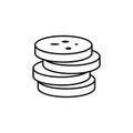 chopped sausage icon. Element of food icon for mobile concept and web apps. Thin line chopped sausage icon can be used for web and